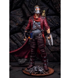 Star Lord ve Groot Boyalı Figür Galaksinin Koruyucuları Peter Quill Baby Groot Figür Büyük Boy 25CM