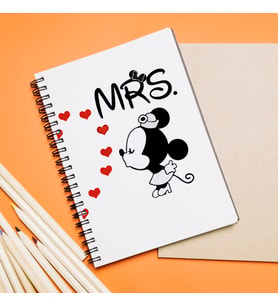 Minnie Mouse Sevgili Çift Tasarımlı Defter