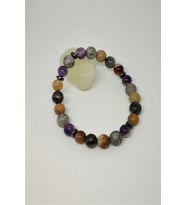 8 MM ERKEK BALIK BURCU DOĞAL TAŞ BİLEKLİK (JASPER, LARVAKİT, AMETİST)