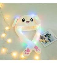 Hareketli Işıklı Tavşan Kulak Peluş Şapka