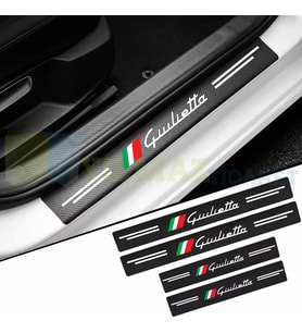 Alfa Romeo Giulietta Karbon Kapı Eşiği Koruma Araba Etiket Oto Sticker Yapıştırma 4 Parça