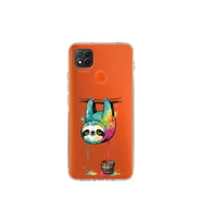 Redmi 10 2022 ile Uyumlu Splash Tembel Hayvan Tasarımlı Şeffaf Silikon Kılıf