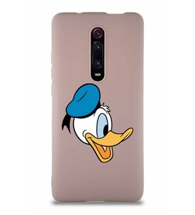 Xiaomi Redmi K20 Soft Premier Kapak Donald Duck-F Tasarımlı Silikon Kılıf - Pudra (Şeffaf)