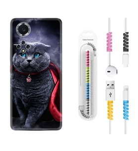 Huawei Nova Y70 Y90 Nova 9 SE  Kılıf Kablo Koruma Spiral Silikon Super Cat 1666