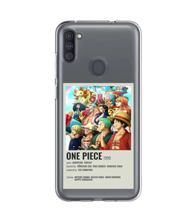 Samsung Galaxy M21 Uyumlu One Piece Desenli Şeffaf Telefon Kılıfı