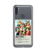 Samsung Galaxy M21 Uyumlu One Piece Desenli Şeffaf Telefon Kılıfı