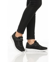 Walkway Füme Cırtlı Fileli Hafif Hava Alabilen Unisex Spor Ayakkabı 616 G (Siyah - Beyaz)