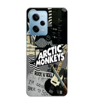 Redmi Note 12 Pro 5G Uyumlu Arctic Monkeys Kolaj Desenli Şeffaf Telefon Kılıfı