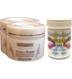 Hintohu Three Brand 100ML Arnavut Aklık 2AD+FOOT Carecream 50ML Ayak Bakım Naneferahlığ