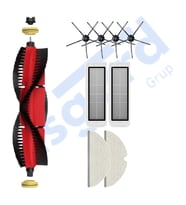 ROBOROCK  S50 – S55 –S5 MAX – S6 – S6 MAXV Uyumlu 1 Ana Fırça 4 Yan Fırça 2 Filtre 2 Mop PKT-iasgf0000695