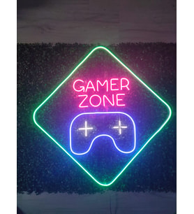 Gamer Zone Neon Led Aydınlatma dekor oyuncu odası dekorasyon
