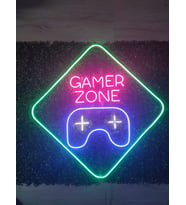 Gamer Zone Neon Led Aydınlatma dekor oyuncu odası dekorasyon