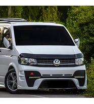 Vw Transporter T6 2015 - 2019 Ön Kaput Koruyucu Rüzgarlığı Piano Black 3.2 mm Kalın Plastik