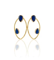 Kadir Jewellery 22 Ayar Altın Kaplama Geometrik Küpe -El İşçiliği Ve Hipoalerjenik Küpe