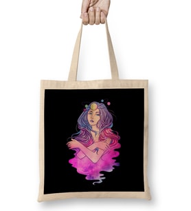 Celestial Anime Galactic Princess Manga Girl Goth Bez Çanta Uzun Saplı