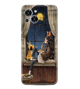 Reeder S23 Max Pro Kılıf Resimli Desenli Baskılı Silikon Dog And Girl 1358