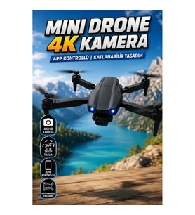 E99 Pro Katlanabilir Mini Drone 4K HD Kamera APP Kontrollü 360° Takla Özellikli