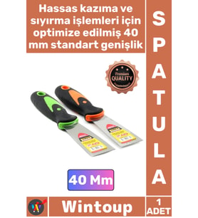 #Spatula Paslanmaz Çelik Boya Alçı Kazıma Sıva Ekipmanı Profesyonel Fiber Saplı Metal Spatula 40 Mm