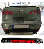 Seat Cordoba Difüzör Arka Tampon Eki 4 Egzoz Çıkışlı Kırmızı Lüx Tip