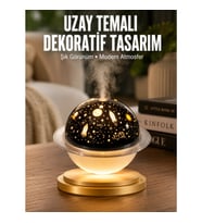 Mey İthalat® Aromaterapi Hava Nemlendirici Gece Lambası Uzay Model Satürn Oda Kokusu