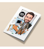 Kişiye Özel Ders Anlatan Öğretmen Karikatürlü Tebrik Kartı