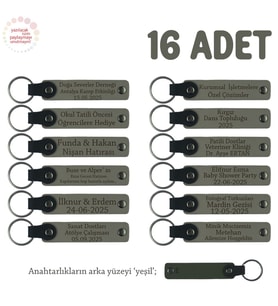 Kül Gri & Yeşil, Sınıf Öğretmeninden Minik Öğrencilerine Mesajlı Karne Hatırası Anahtarlık 16’lı Set