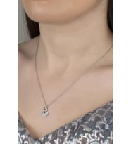 Union Zirconia Kadın Kuğu Gümüş Kolye