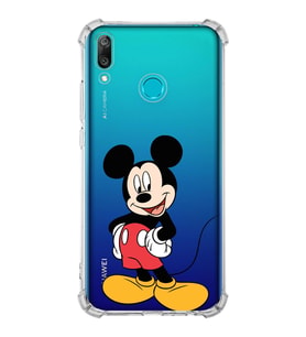 Huawei Y9 2019  Köşe Korumalı Antişok Kapak Mickey Mouse Tasarımlı Şeffaf  Kılıf