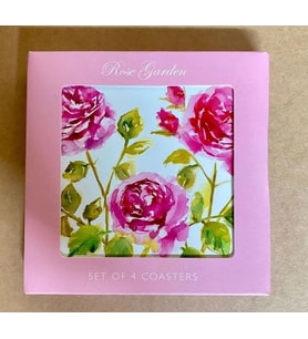 Londra'dan The Leonardo Collection Lesser & Pavey Jennifer Rose Özel Tasarımı Rose Garden Serisi Shabby Chic Çiçek/Pembe Gül Desenli Bardak/Kupa Altlığı