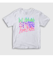 Presmono Unisex Çocuk Beyaz Love Bites Def Leppard T-Shirt 550267tt