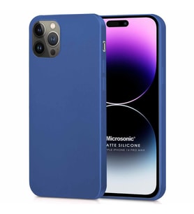 Microsonic Matte Silicone Apple iPhone 14 Pro Max Kılıf Lacivert