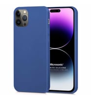 Microsonic Matte Silicone Apple iPhone 14 Pro Max Kılıf Lacivert