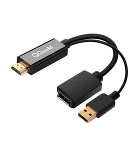 MacBook, Laptop, Televizyon, Telefon, Bilgisayar, Monitör için HDMI 'dan DisplayPort 'a Dönüştürücü (Siyah)