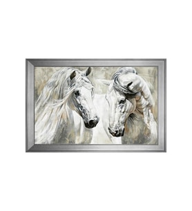 Hayvanlar Temalı Kanvas Tablo 50 x 70 cm Silver Çerçeve