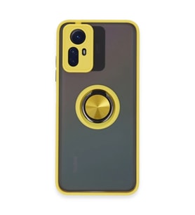 Xiaomi Redmi Note 12s Kılıf Montreal Yüzüklü Silikon Kapak - Sarı