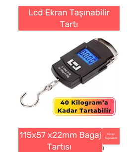 Özel Üretim Lcd Ekran Bavul Ağırlık Tartı Dijital Çok Amaçlı Taşınabilir Bagaj Tartısı Max 40 Kg