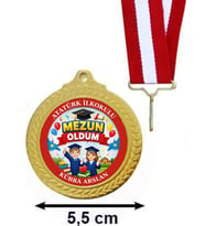 Kişiye Özel Mezuniyet Madalyası - Mezun Oldum Madalyası - Öğrenci Madalyası