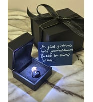 HEDİYE PAKETLİ IŞIKLI KUTULU KALP YÜZÜK PANDORA MODEL YÜZÜK