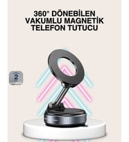 Güçlü Mıknatıslı Vakumlu Araç Telefon Tutucu Alüminyum Gövde