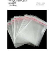 Yapışkanlı Poşet 50 Adet Epoksi - Hediyelik Poşeti 10x14 cm
