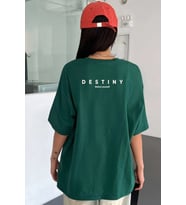 Unisex Destiny Baskılı T-shirt (Yeşil)