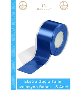 #İzolasyonBandı Mavi Su Geçirmez Çok Amaçlı Güçlü Yapıştırma Tamir İzolasyon Bandı 48mm x 10m - 3 Ad