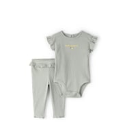 Carters Kız Bebek Body Pantolon Set 1U269710 Yeşil