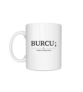 Kişiye Özel İsim ve Anlamı Yazılı Beyaz Kupa