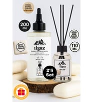 Beyaz Sabun Bambu Çubuklu Oda Kokusu 110 ml & Beyaz Sabun Yedek Likit Şişe 200 ml