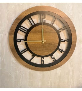 Dekoratif Ahşap Duvar Saati (50 Cm )