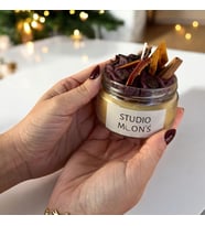Kurutulmuş Portakal & Tarçın Dekorlu Kış Rüyası Mum %100 Doğal Soya Wax Mumu