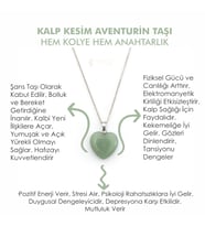 Doğal Taş AVENTURİN TAŞI Kalp Kesim İster Kolye İster Anahtarlık