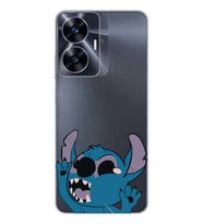 Realme C55 Uyumlu Stitch Desenli Şeffaf Telefon Kılıfı