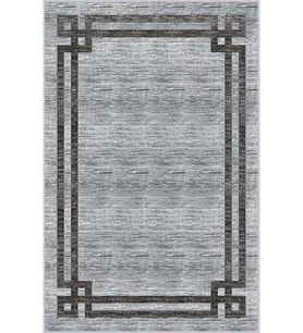 Eliana Home Baskılı, Yıkanabilir Kaymaz Taban Salon Halısı LNA1585-HY1309 100x150 cm (Gri)
